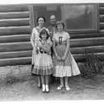 Smith family by Pine Cone cabin