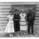 Willoughby family at Ponderosa cabin